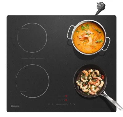 Induktionskochfeld 60 cm, 4 Zonen, 2800 W, Plug-in mit Brückenzone