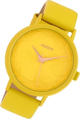 Produktbild von Oozoo Armbanduhr gelb Leder C10395 Timepieces Damen Analog-Quarzuhr UOC10395