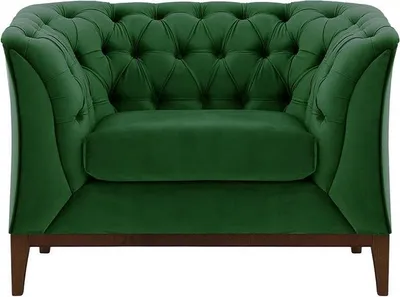 Image de Fauteuil Chesterfield Modern Wood-Velluto 10-Chêne foncé
