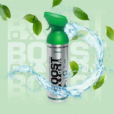 Obrázek produktu pro Boost Oxygen doplňkový kyslík v plechovce Přírodní, malý, 3L