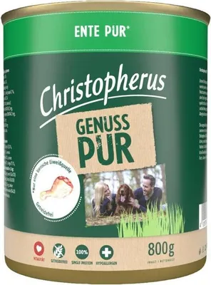 Produktbild von Christopherus Pur - Ente 800 g, Adult, jede Rasse, Ente, 800 g