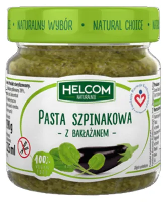 Zdjęcie produktu dla Helcom Pasta Szpinakowa Z Bakłażanem 190G