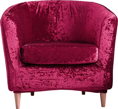 Produktbild von 2 Stück Samt Plüsch Stuhlhussen Hochelastische rutschfeste Tub Stuhlhussen Sofa Möbelschutz,Weinrot