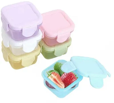 Produktbild von Kleine 6er-Pack Mini-Behälter 60ml, Plastik, Deckel, magnetronbeständig
