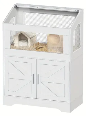 Productafbeelding van Hamsterkooi - Houten Kooi - Knaagdierkooi - Rattenkooi - Caviakooi - Ruime Kooi 108x80x40 cm