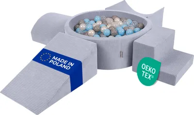 Produktbild von KiddyMoon Spielplatz Aus Schaumstoff Für Kinder mit Bälle Waschbare Bezug