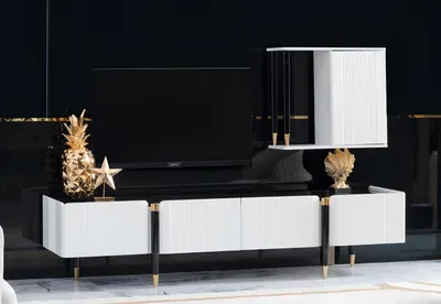 Produktbild von Sideboard Schrank tv Holz Lowboard Kommode Design Möbel Neu Wohnwand rtv Schrank