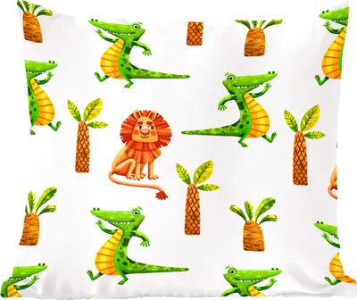 Produktbild von MuchoWow® Zierkissen Sofakissen Wohnzimmer Dekokissen 45x45 cm Dschungel - Tiere - Palmen - Schlafpolster - Polster für das Sofa