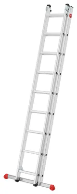 Zdjęcie produktu dla HAILO 7209-007 Drabina rozstawna 2x9 szczebli, aluminium Aluminium