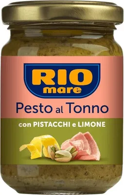 Produktbild von Rio Mare Pesto al Tonno con Pistacchi e Limone Thunfischpesto mit Pistazien und Zitrone 130g