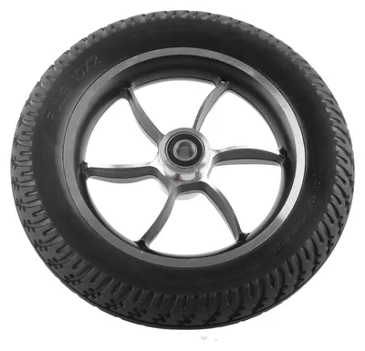 Productafbeelding van 10-inch massieve banden, rubberen, opblaasbare stuurwiel voor elektrische rolstoelen, met 12 mm 6001-lagers