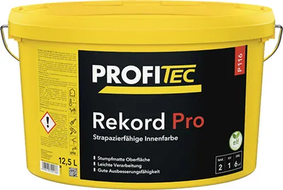 Produktbild von Profitec P 116 Rekord Pro Hochwertige Wandfarbe Stupfmatt Weiß 12,5 L