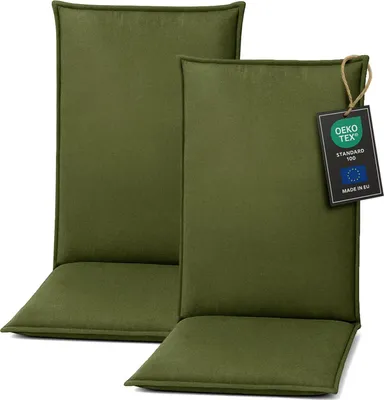 Obrázek produktu pro Pillows24 Polštář pro venkovní židle -120x50x8 cm / Tmavě zelená - Polštář, sedák na židli, sedák na zahradní nábytek, zahradní židle