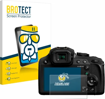 Produktbild von BROTECT Schutzglas für Panasonic Lumix DC-FZ82 / FZ82D Schutzfolie Panzer Folie Glas Display Schutz klar