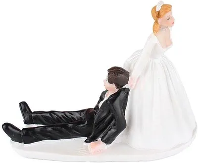 Produktbild von Brautpaar-Tortendeko – Hochzeitspaare – Tortendekoration – Geschenkidee – Polyharz – Handbemalt – ca. 10 cm