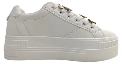 Imagen del producto de Zapatillas deportivas Buffalo para mujer, modelo con cordones, color blanco, ideales para uso casual