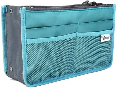 Image de Organiseur de sac à main bleu, petit et grand
