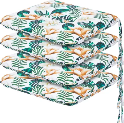 Produktbild von Sitzkissen-Set „Bella“ – 4er Pack – 50×43 cm  wendbar, wetterabweisend & bequem | Liegenauflage, Polster, Sofa | PillowPrim