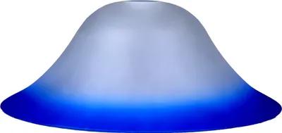 Image de Verre de lampe Ø 365mm verre d'albâtre bleu verre de luminaire verre de remplacement E27 rond