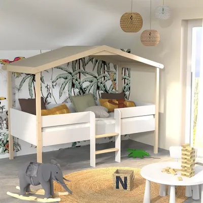 Produktbild von PILOTI 90x190 Kinderkabine mit natürlicher Basis - Weber Industries