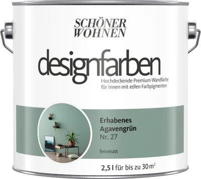 Produktbild von Schöner Wohnen Designfarben 2,5 Ltr. Erhabenes Agavengrün Nr. 27