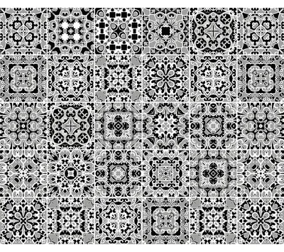 Obrázek produktu pro Samolepky na zeď s motivem dlaždic do kuchyně a koupelny – 30 samolepek Azulejos Wiliana – 30 samolepek o rozměrech 15 x 15 cm