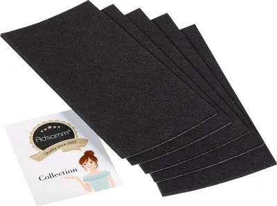 Produktbild von Adsamm® | 5 x selbstklebende Filzplatte | 100x200 mm | Schwarz | rechteckig | 3.5 mm starker Filzzuschnitt in von Adsamm®