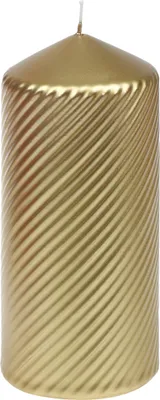 Produktbild von Weihnachtskerzen Stumpenkerze "Brissago" Gold 150/66 mm