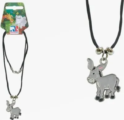 Produktbild von 1 Kette Esel, Tier Emaille Anhänger Modeschmuck Ketten emailliert Schmuck