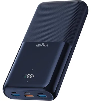 Productafbeelding van VIYISI Powerbank, 30000mAh, 22,5W maximale snellaadfunctie, 4 uitgangen - Blauw
