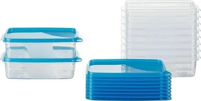 Obrázek produktu pro Modré obdélníkové chladicí boxy o objemu 0,5 l, rozměry 15 x 10 x 5 cm