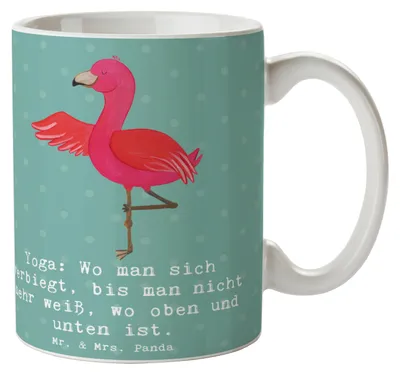 Produktbild von Mr. & Mrs. Panda Kaffeebecher Yoga Balance - Meeresbrise - Geschenk, Körper und Geist, Asanas, Gleichgewicht, Sportler Geschenke, Pott, Teetasse, Flexibilität, Tasse