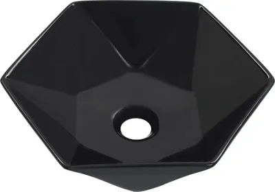 Produktbild von vidaXL Waschbecken 41 x 36,5 x 12 cm Keramik Schwarz