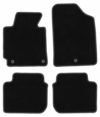 Image de Tapis de sol en moquette pour Hyundai Elantra V 2010-2016 (coupé/berline) – jeu 4 pièces, noirs, sur mesure – Wielganizator BASIC