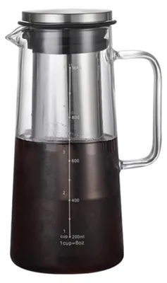 Cold Brew Kaffeebereiter, 36 oz, Glas, Edelstahlfilter