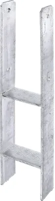 Image de Support de poteau Alberts 213916, galvanisé à chaud, largeur intérieure 116 mm, hauteur totale 800 mm, épaisseur du matériau 6 mm