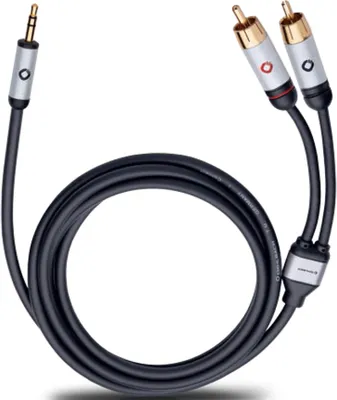 Produktbild von OEHLBACH 60004, 3.5mm, Männlich, 2 x RCA, Männlich, 3 m, Schwarz