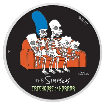 Zdjęcie produktu dla srebrna moneta 1 uncja Simpsonowie - Dom grozy 2022, srebro 999
