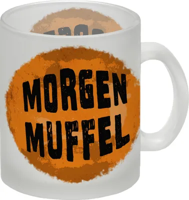Produktbild von Morgenmuffel Glas Tasse