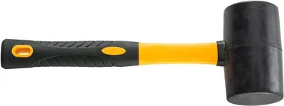 Image de Marteau en caoutchouc de 55 mm, avec manche ergonomique, de couleur noire, pour travaux