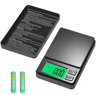 Produktbild von Taschenwaage Feinwaage Gramm-Waage - 0,01 g - 1000 g - LCD-Display - Gewichtsmessung für Schmuck und Lebensmittel