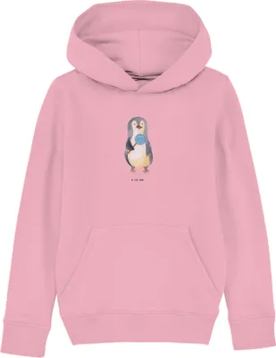 Produktbild von Mr. & Mrs. Panda Kinderpullover Pinguin Lolli 9-11 Jahre (134/146) - Baumwolle Pink - Geschenk, Sweatshirt, Kapuzenpulli, Naschen, Pullover, Kinderbekleidung, Spruch, Hoodie