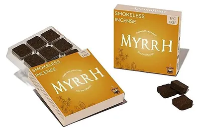 Produktbild von Aromafume Räuchersteine Myrrhe – Packung mit 3 Stück – 40 g