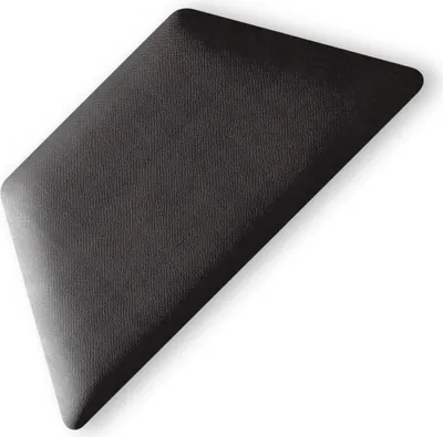 Produktbild von TAPHICEROS Halb Hex Wandpaneel Polsterpaneel, 30x15 cm, Oben/Unter, 1stk,  VELUTTO 19, Graphit, Wandkissen Halb Hexagon Wandpolster Kopfteil für Bett Gepolstert Polsterplatte