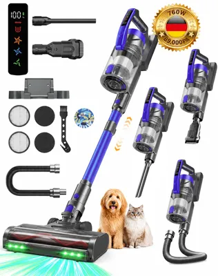 Produktbild von Akkustaubsauger 89000 Pa，750W/70mins staubsauger kabellos，2.5L Staubbehälter，LCD-Display, abnehmbarer Akku