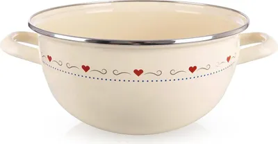 Produktbild von Orion | Schüssel - Emaille Schüssel - 33 cm - Cremefarben - 5 l - Retro Design - Mit Griffen und Spülmaschinengeeignet
