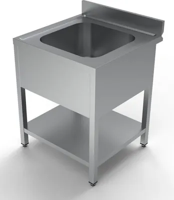 Produktbild von Combisteel Spültisch 1 Becken mit Grundboden aus Edelstahl 700x700x850mm