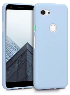 Produktbild von kwmobile Handyhülle für Google Pixel 3a Hülle - TPU Case - Kabelloses Laden - Schutzhülle Cover in Hellblau matt