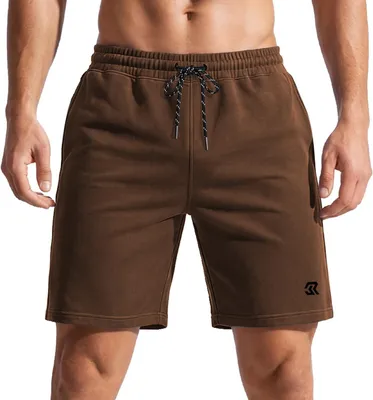 Imagen del producto de Pantalones cortos deportivos para hombre, de algodón, 5 pulgadas, transpirables, ideales para fitness