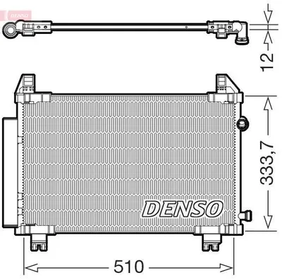 Produktbild von DENSO DCN50062 Kondensator Klimaanlage Klimakondensator für TOYOTA Yaris Schrägheck (P13) +Trockner